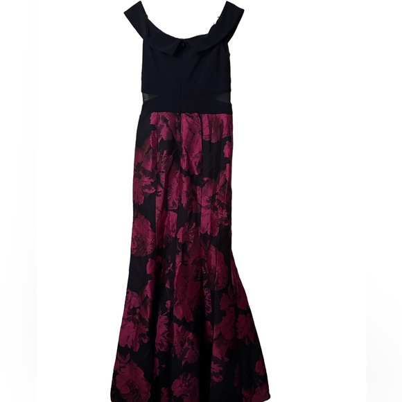 XSCAPE Floral Print Off-The- Shoulder Mermaid Gown Dress Size 10